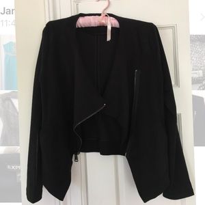 Express Diagonal Zip Suede Jacket